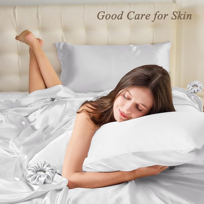 King Satin Pillowcase for Hair 2pc, Similar to Silk Pillow Cases, Easier Care - Image 2