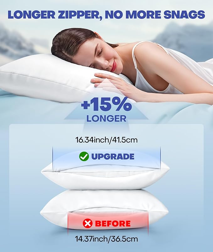 Ice Cooling Pillowcase for Hot Sleepers, Instantly Cool, Stays Cold All Night - Image 5