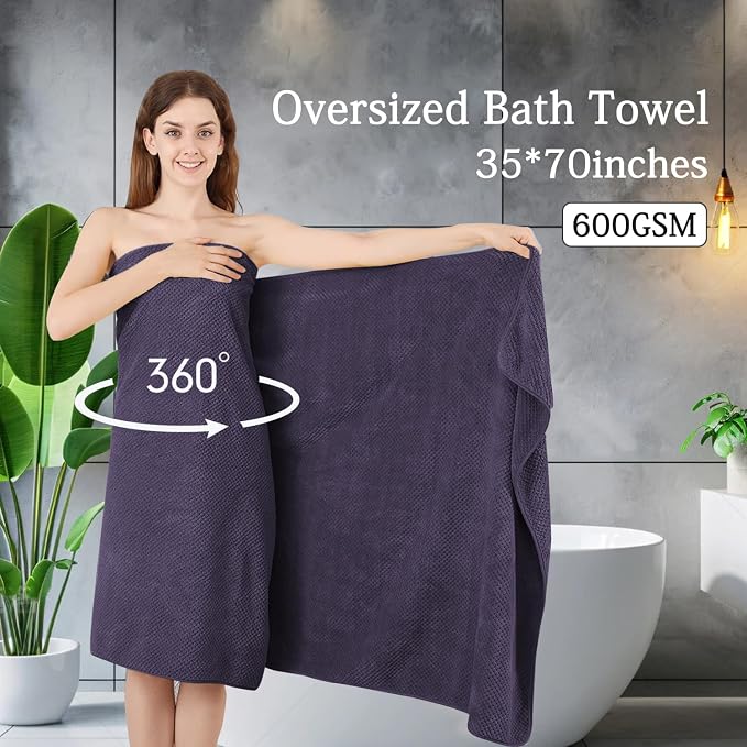 Extra Large Bath Towels Set 35x70 Inches - Image 2