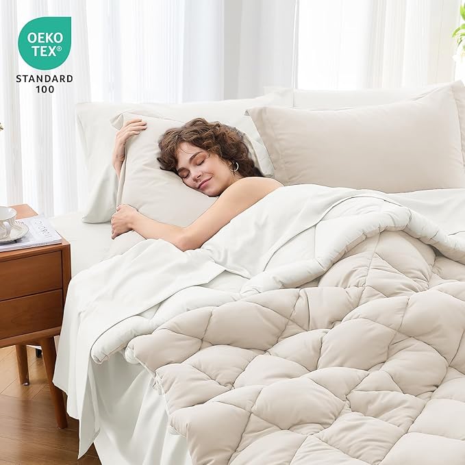 MUXHOMO 7 Pieces Full Comforter Set, Reversible Bed in a Bag Full Size - Image 4