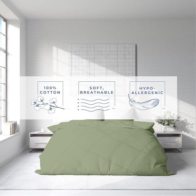 Kotton Culture 3 Pc Duvet Cover King Size Set-100% Egyptian Cotton 600 Thread - Image 5