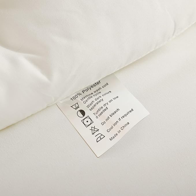 ROSGONIA King Size Comforter Set Ivory - Image 9