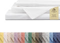 Linen Home 100% Cotton Percale Sheets Full Size, Snow White, Deep Pocket by LINENHOME