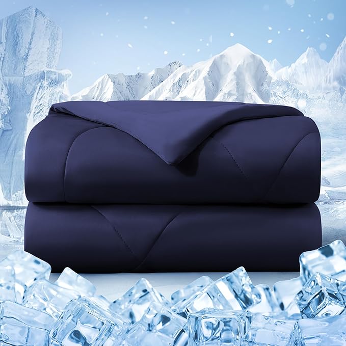 Cooling Comforter Queen Size, Double-Sided Cold Tech Fabric Quilted Bed by bedsmile
