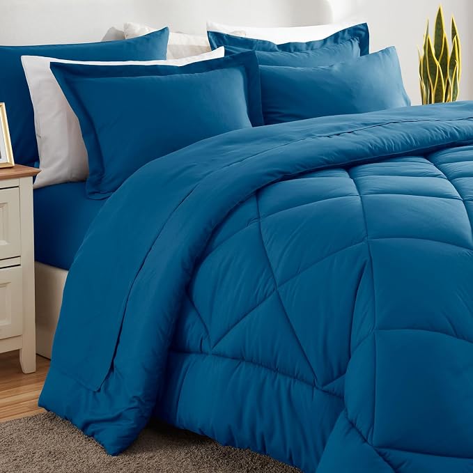 CozyLux King Size Comforter Set Teal - Image 8