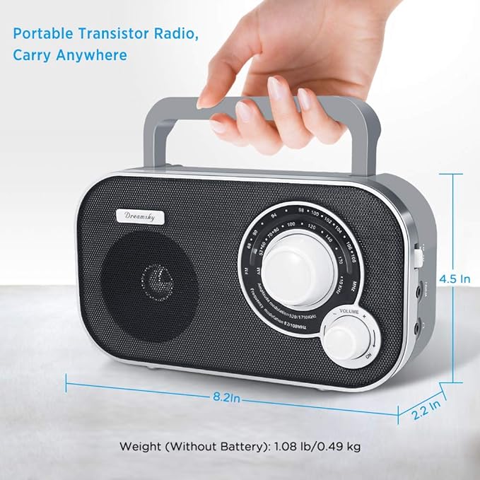 DreamSky AM FM Portable Radio Plug In Wall or Battery Operated - Image 4
