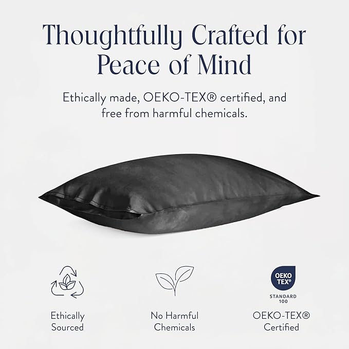 Brooklinen Mulberry Silk Pillowcase – 100% Pure Silk Pillow Case, Soft & Durable - Image 3