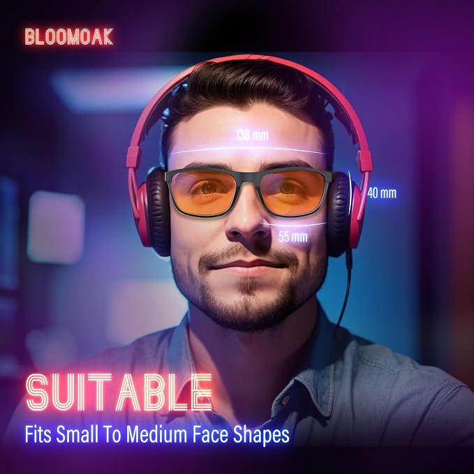Bloomoak 100% Red Lens Blue Green Light Blocking Glasses- Dual AR Coatings - Image 7