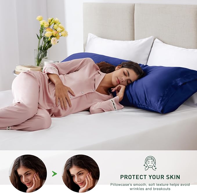 Love's cabin Satin Body Pillowcase 20x54, Cooling Pillow Cover - Image 3