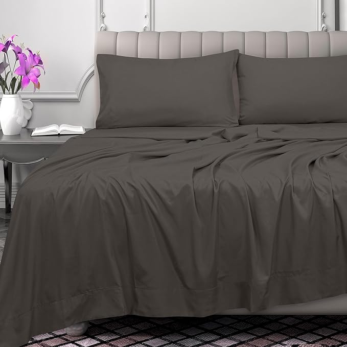 Royale Linens 300 Thread Count 100% Long Staple Combed Cotton Flat Sheet - Image 2