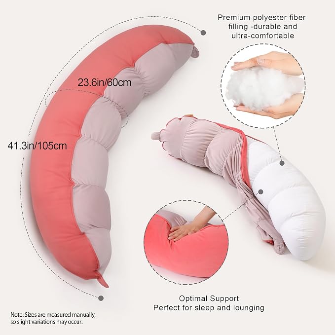 Peallow – Long Round Body Pillow - Image 3