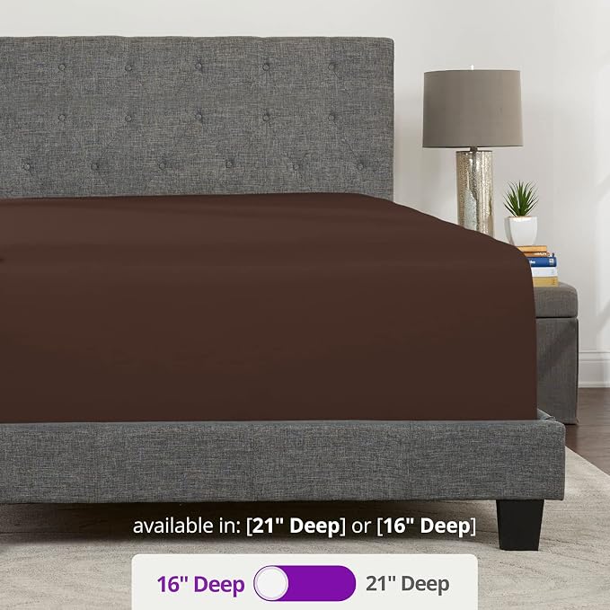 Full Fitted Sheet – Deep Pocket Full Size Fitted Sheets Only Real 16” Fitted - Image 3