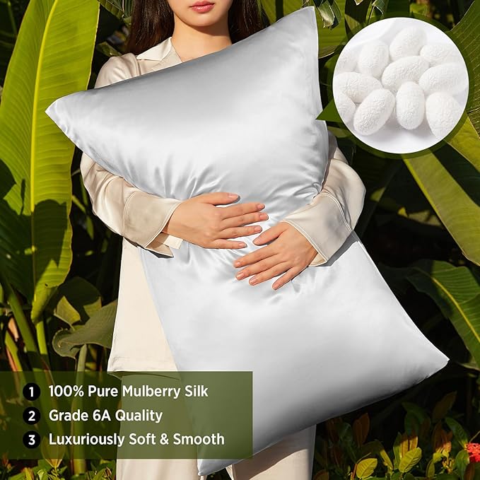 Utukky 100% Mulberry Silk Pillowcase 22 Momme - Image 2