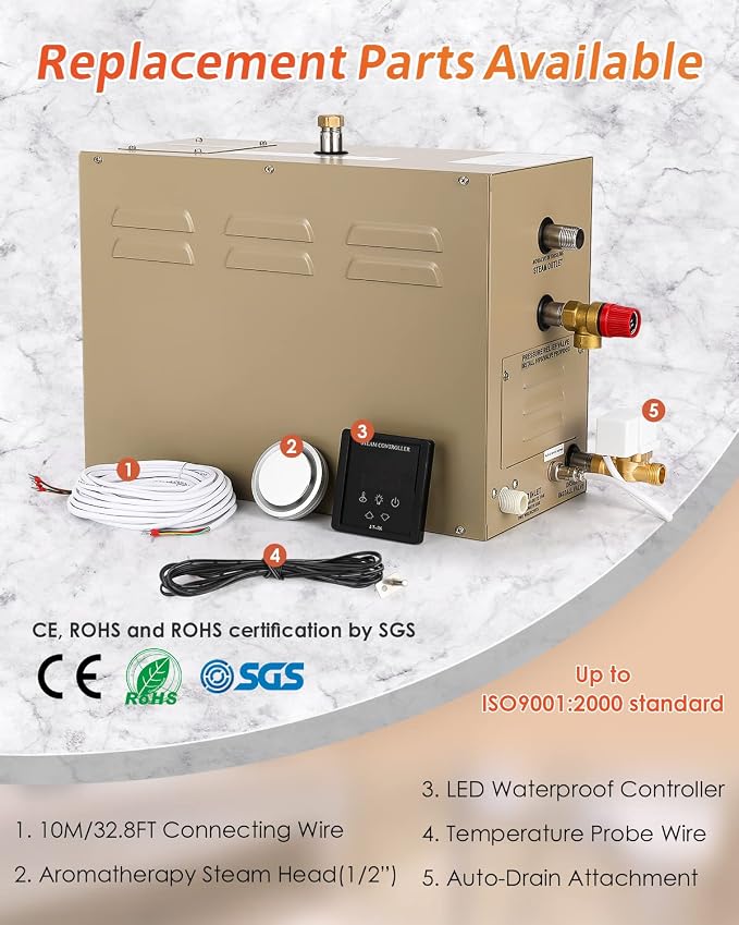 Steam Shower Generator Kit 10.5KW - Image 6
