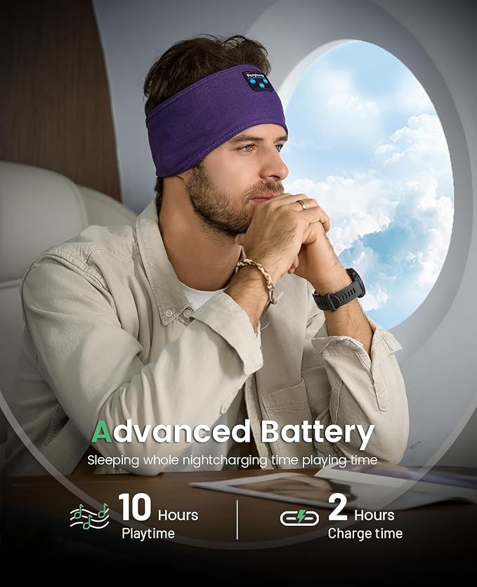 Perytong Sleep Headphones Bluetooth Headband - Image 6