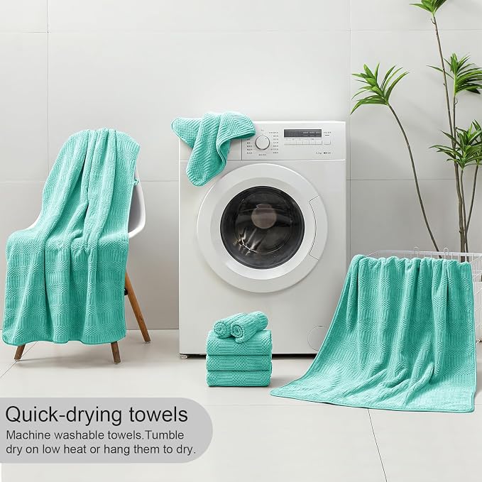 Ycosy 4 Pack Extra Large Microfiber Bath Towels Set, 35x70 inches, Less Lint - Image 8