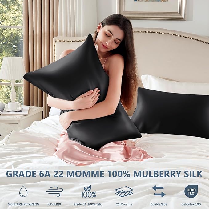 Silk Pillow Cases King Size 100% Mulberry Silk Pillowcase - Image 6