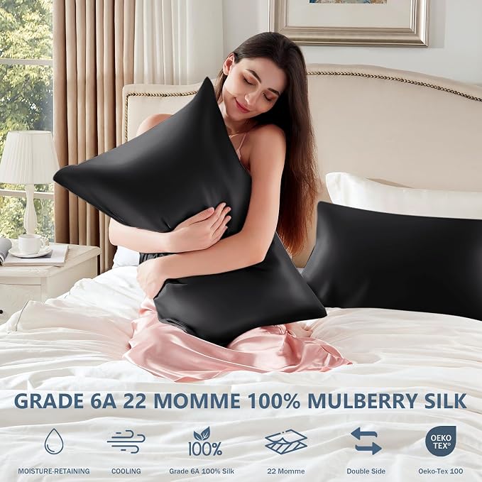 Silk Pillow Cases Standard Size 100% Mulberry Silk Pillowcase - Image 6