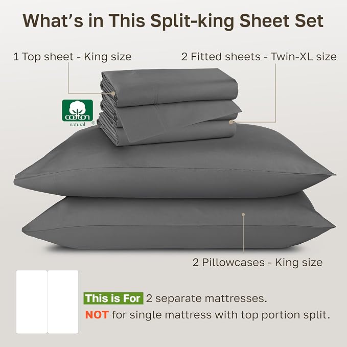California Design Den Split King Sheets - Image 4