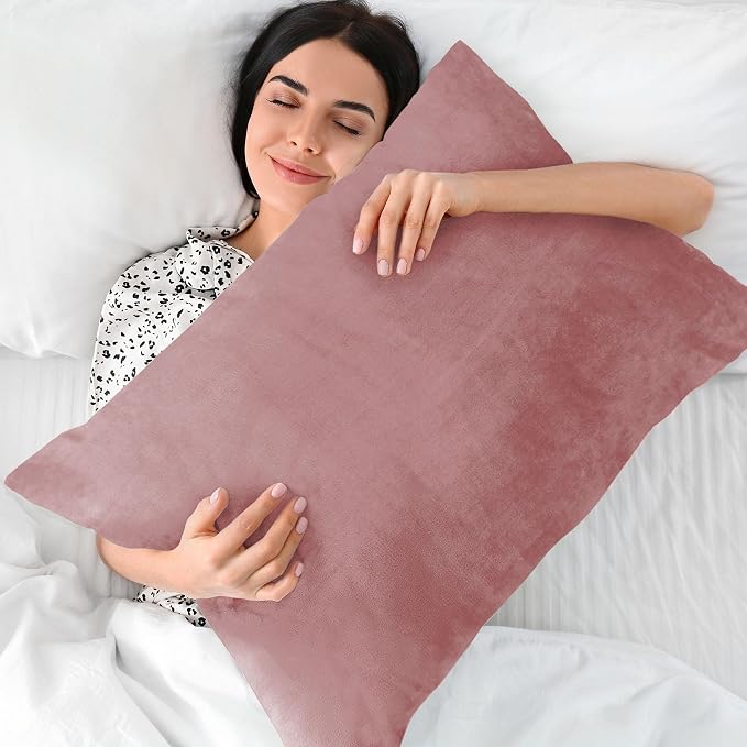 BEDELITE Flannel Pillow Cases Queen Size Set of 2, Super Soft Fleece Pillowcases - Image 5
