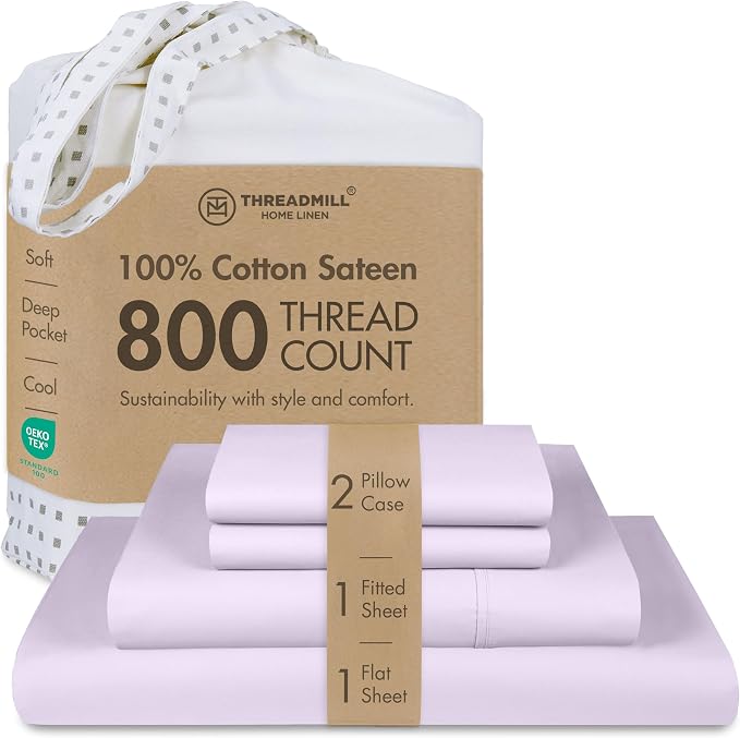 Threadmill California King Sheet Sets | 800 Thread Count Cal King Bed Sheets Set by ThreadmillHomeLinen