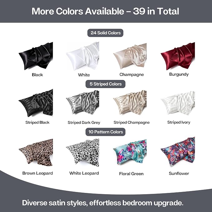 MR&HM Satin Body Pillow Cover, Soft and Breathable Body Pillow Case - Image 8