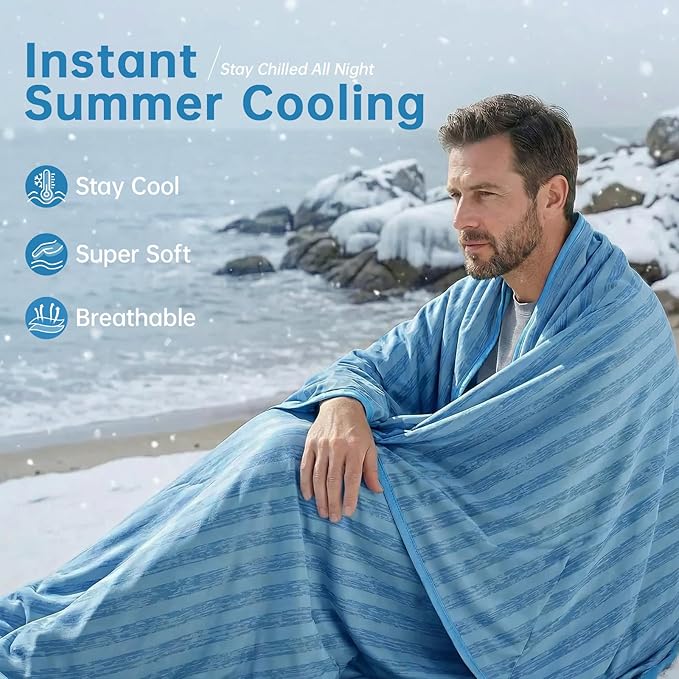 Guohaoi Cooling Throw Blanket for Hot Sleepers, Arc-Chill Q-Max >0.5 Cool Fiber - Image 2