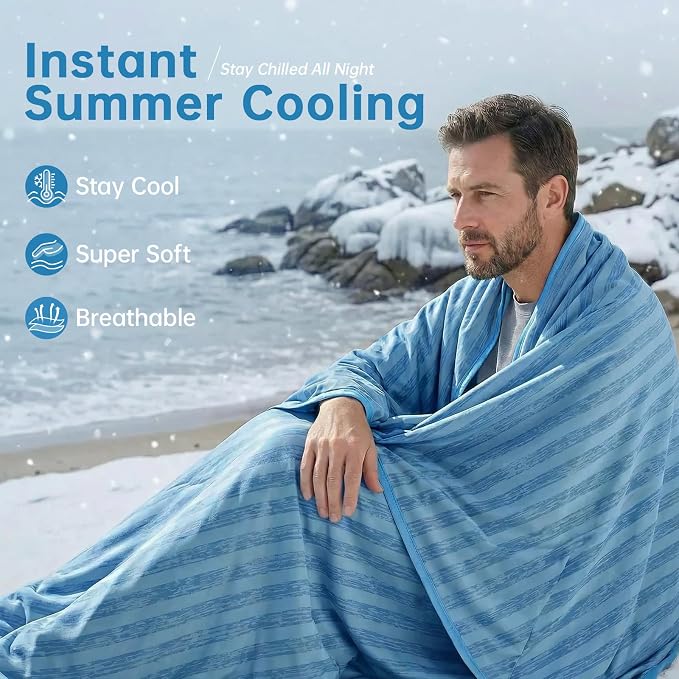 Guohaoi Cooling Blanket for Hot Sleepers and Night Sweats, 100% Oeko-Tex - Image 2