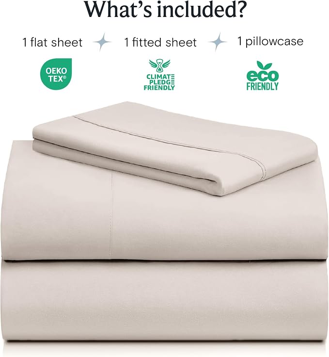 LuxClub 3 PC Twin XL Sheet Set, Deep Pockets Wrinkle Free Cooling Bed Sheets - Image 2