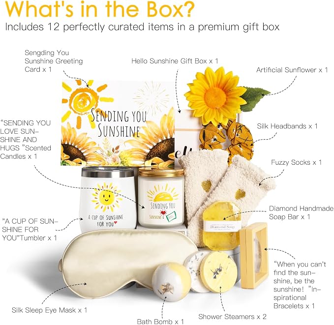 Birthday Gifts for Women, Sending Sunshine Christmas Gifts, Get Well Soon Gifts - Image 2