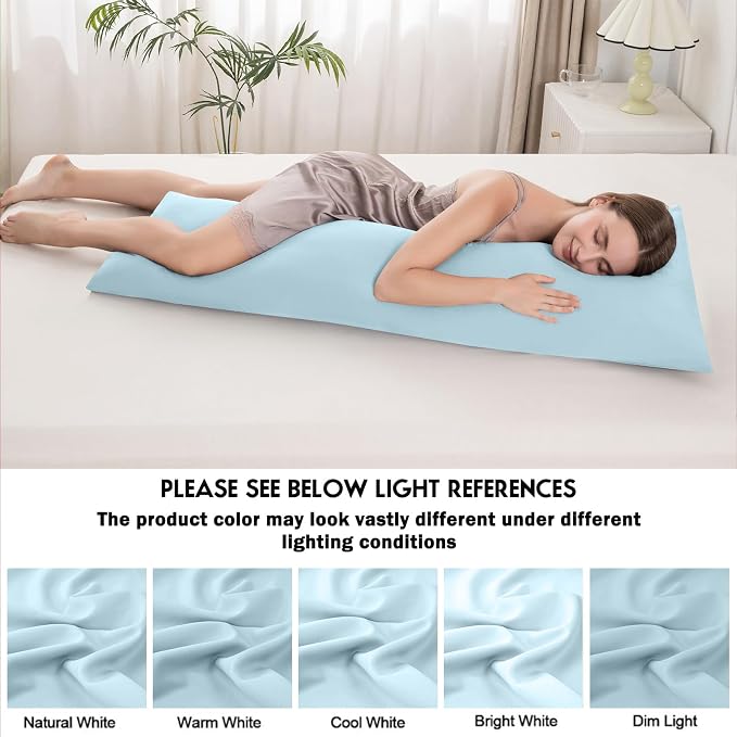 Body Pillowcase with Zipper Cooling Viscose from Bamboo Zippered Pillowcases - Image 6