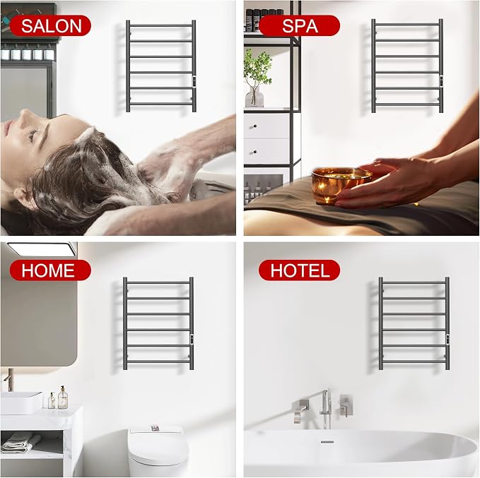 Heated Towel Racks for Bathroom, Wall Mounted Electric Towel Warmer Racks - Image 6