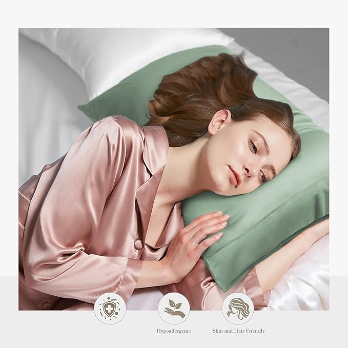 WishSmile Standard Pillow Cases Cooling Pillowcases Set of 2 Breathable Cool - Image 2