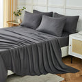 ILAVANDE Grey Queen Sheets Set 6 Piece, Hotel Luxury Super Soft 1800 Series by ILAVANDEforYourBedHome