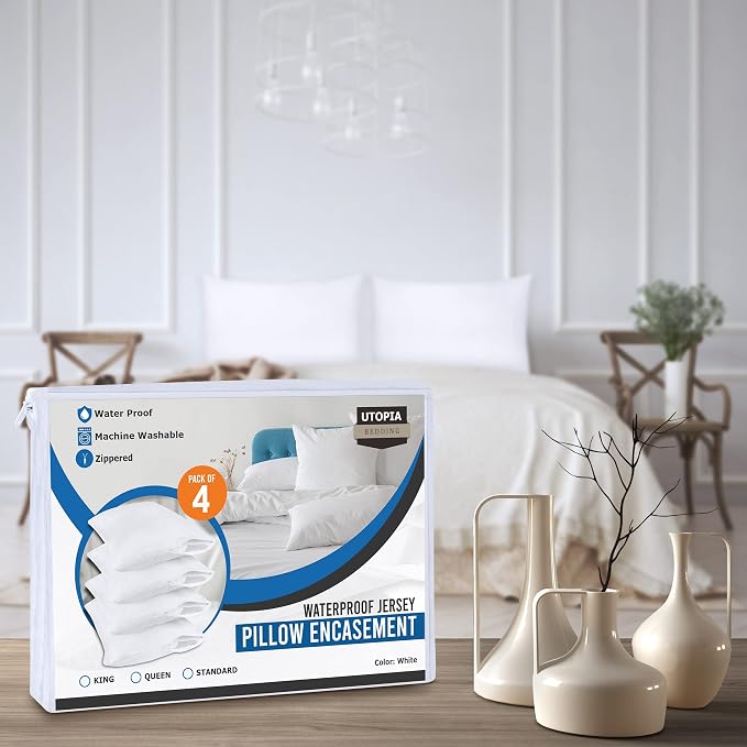Utopia Bedding 80 Pack Waterproof Pillow Protectors - Image 6