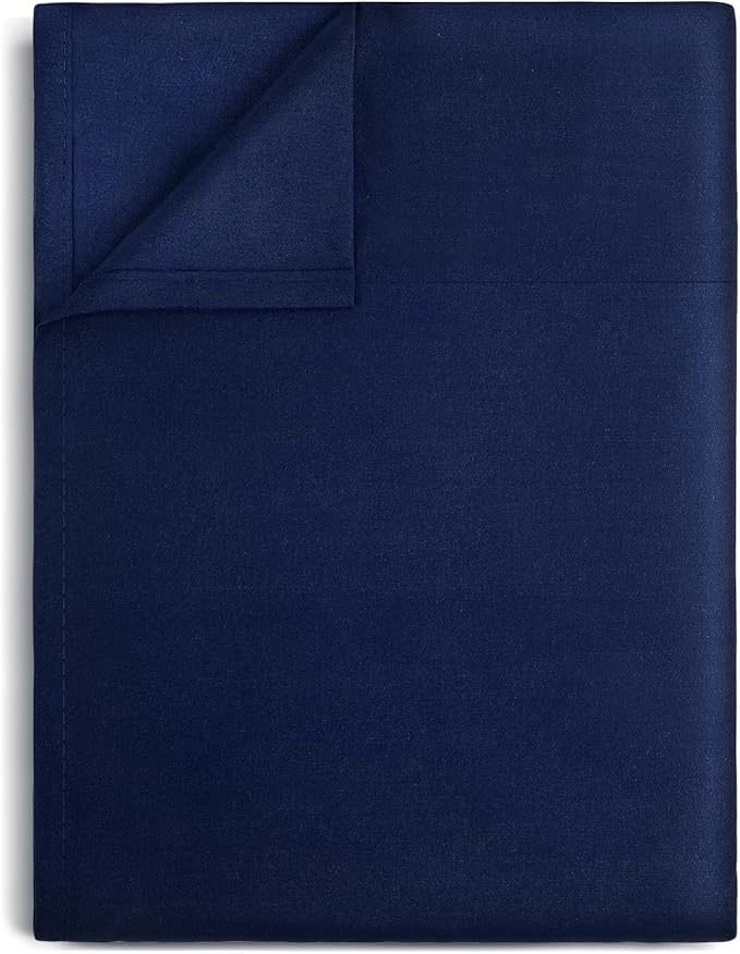 Lirex Navy Blue Twin Flat Sheet Only, Ultra Soft & Breathable Brushed 1800 by Lirex