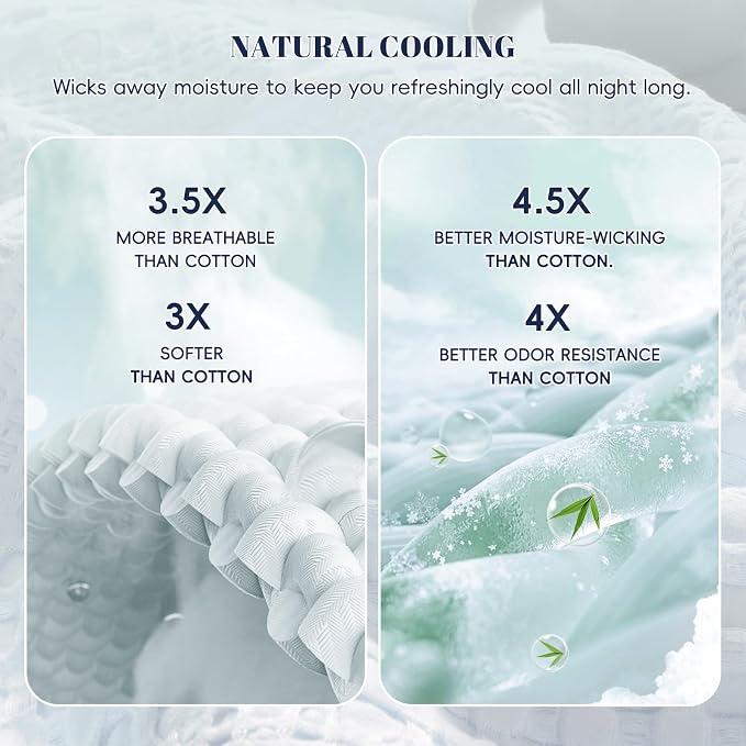 PHF Cooling Waffle Blanket King Size, Lightweight 60% Rayon from Bamboo & 40% - Image 3