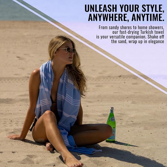 Beach Towel 100% Cotton Turkish Beach Towel Adult 38x70 Inch Pre-washed - Image 7