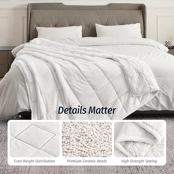 Wemore Sherpa Fleece Weighted Blanket - Image 5