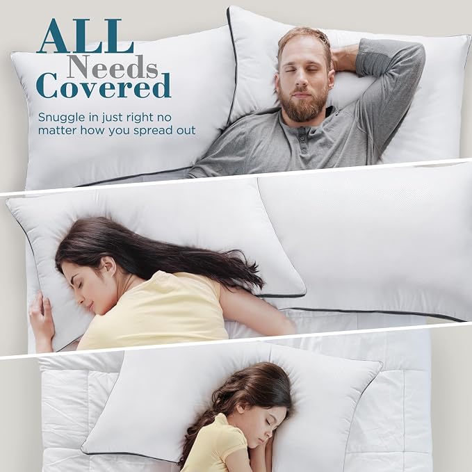 viewstar Bed Pillows Queen Sizes Set of 2, Hotel Quality Cooling Down - Image 8