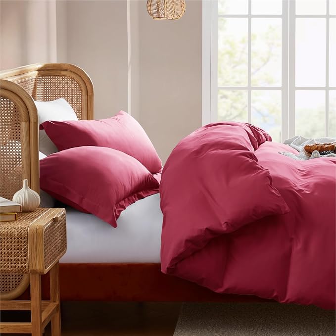 Nestl Burgundy Red Duvet Cover Full Size - Image 7