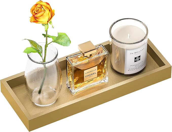 ZHWS Gold Bathroom Vanity Tray for Soap Dispenser, Toilet Tank Tray, Kitchen by ZHWS