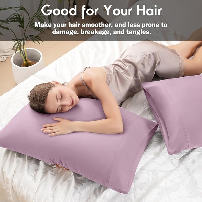 Pillowcases Queen Size 2 Pack, Cooling Viscose from Bamboo Pillow Cases - Image 5