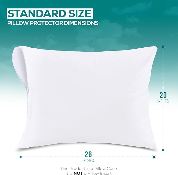 Utopia Bedding Premium 100% Waterproof Pillow Protectors - Image 2
