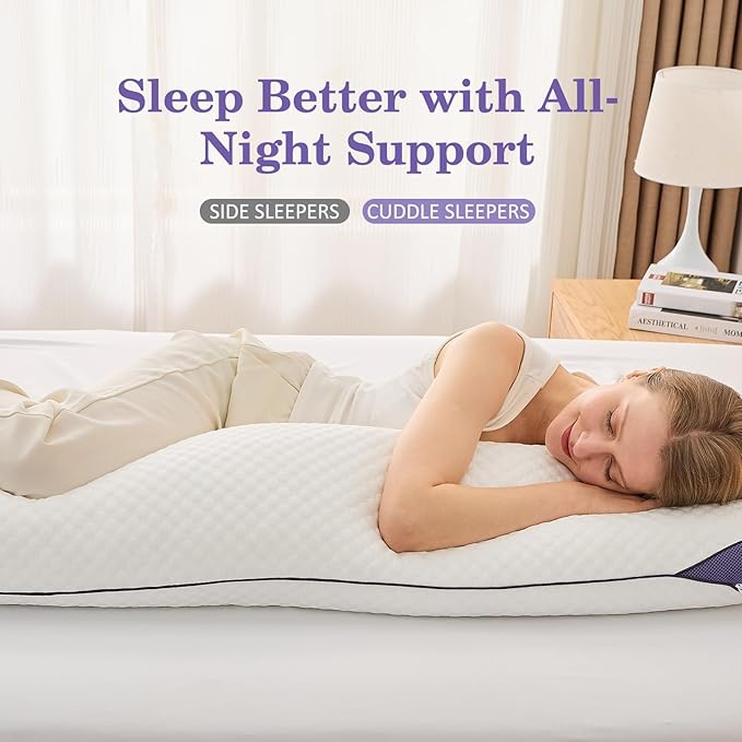 HOMELAB Adjustable Shredded Memory Foam Body Pillow Bundle - Image 5
