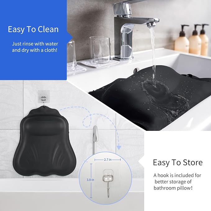 Goowin Bath Pillows for Tub, New Generation Skin-Friendly Silicone Bath Pillow - Image 7
