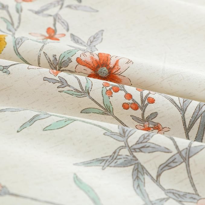 OAITE Duvet Cover Set Queen Size Floral Pattern Ultra Soft 100% Cotton Duvet - Image 6