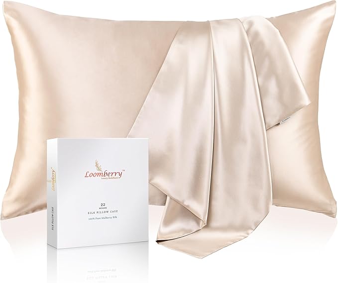 100% Pure Mulberry Silk Pillowcase by LOOMBERRY