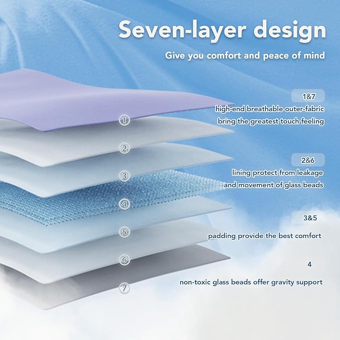 Topcee Weighted Blanket for Adults Queen Size Soft Cooling Heavy Blanket - Image 6