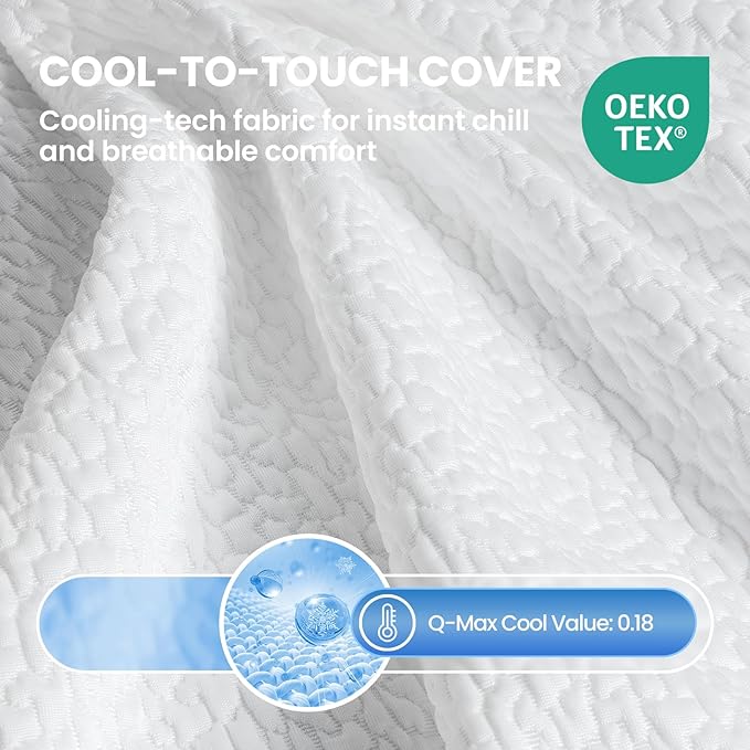 BedStory Cooling Mattress Topper Full Size, 3 Inch Gel Infused Memory Foam - Image 3